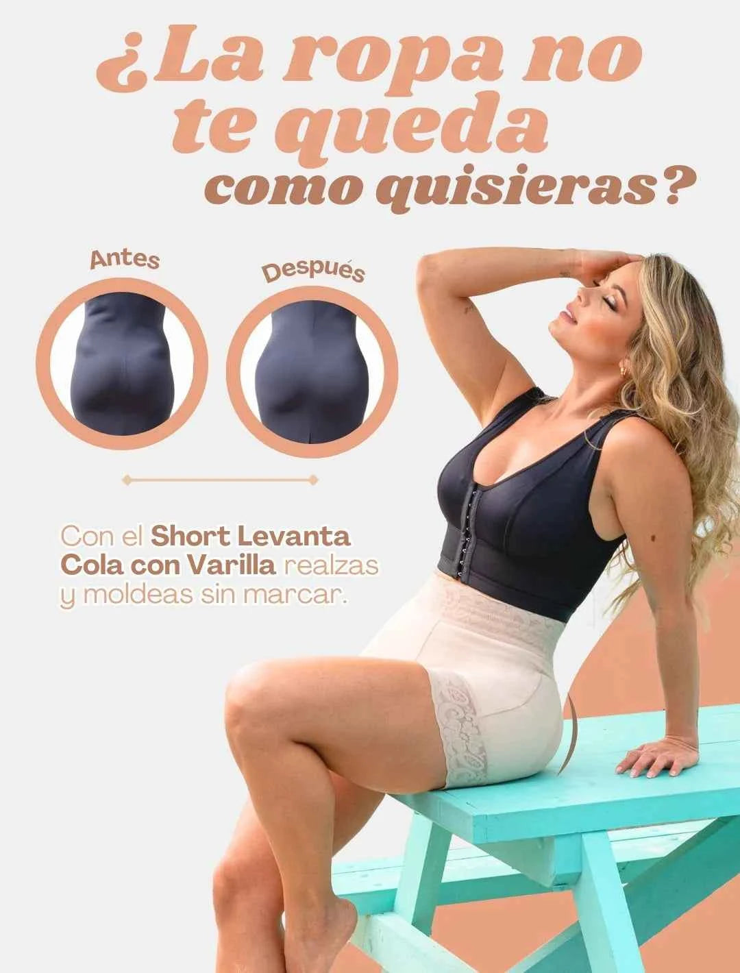 SHORT CACHETERO LEVANTACOLA CON VARILLA FAJASMEDELLIN