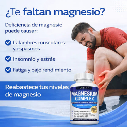 Magnesio Complex 7 Formas – Máxima Absorción para Sueño, Músculos y Calma