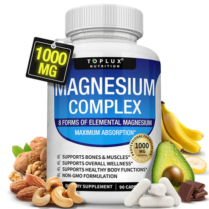 Magnesio Complex 7 Formas – Máxima Absorción para Sueño, Músculos y Calma
