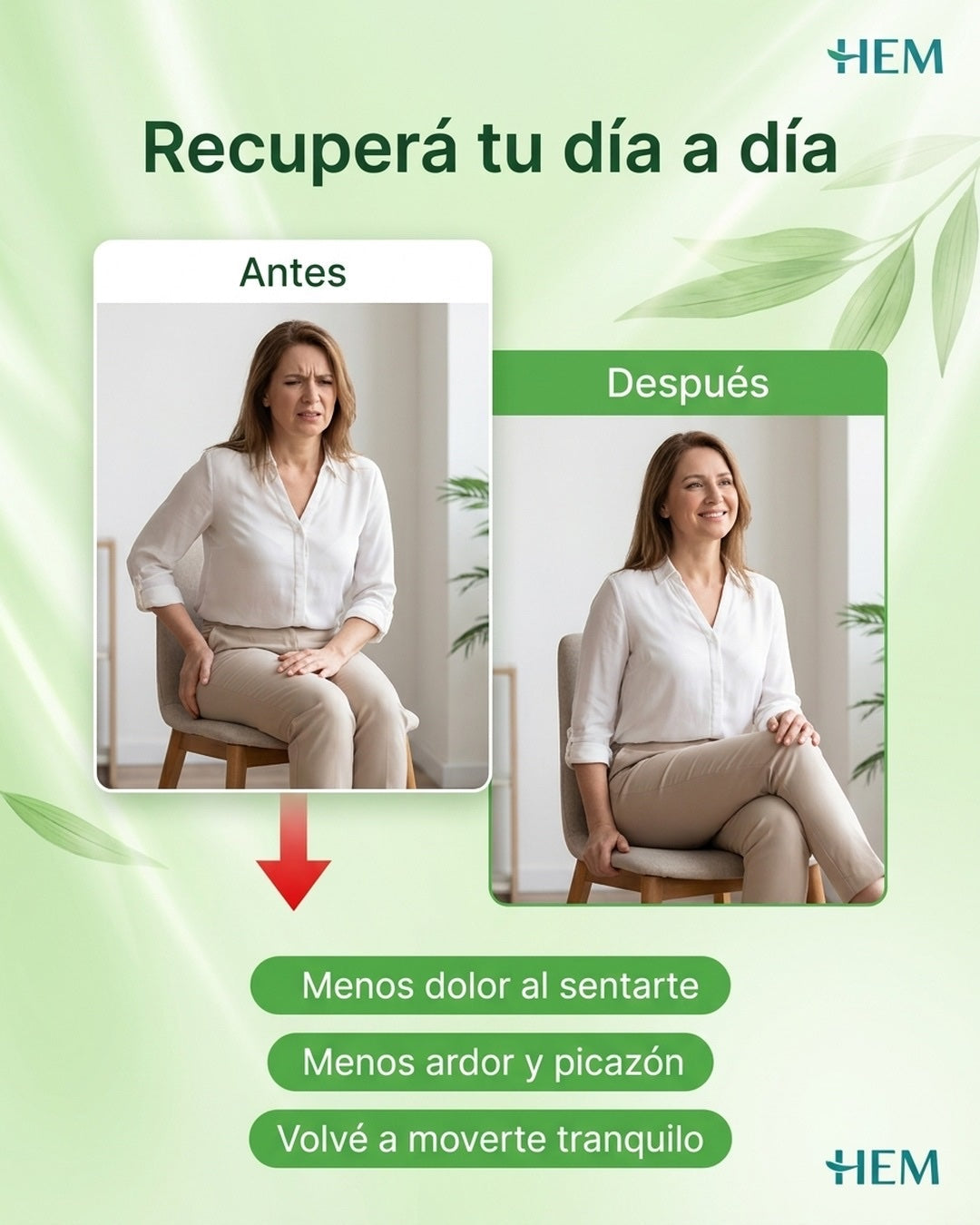 Antes y despu&eacute;s: del dolor al alivio