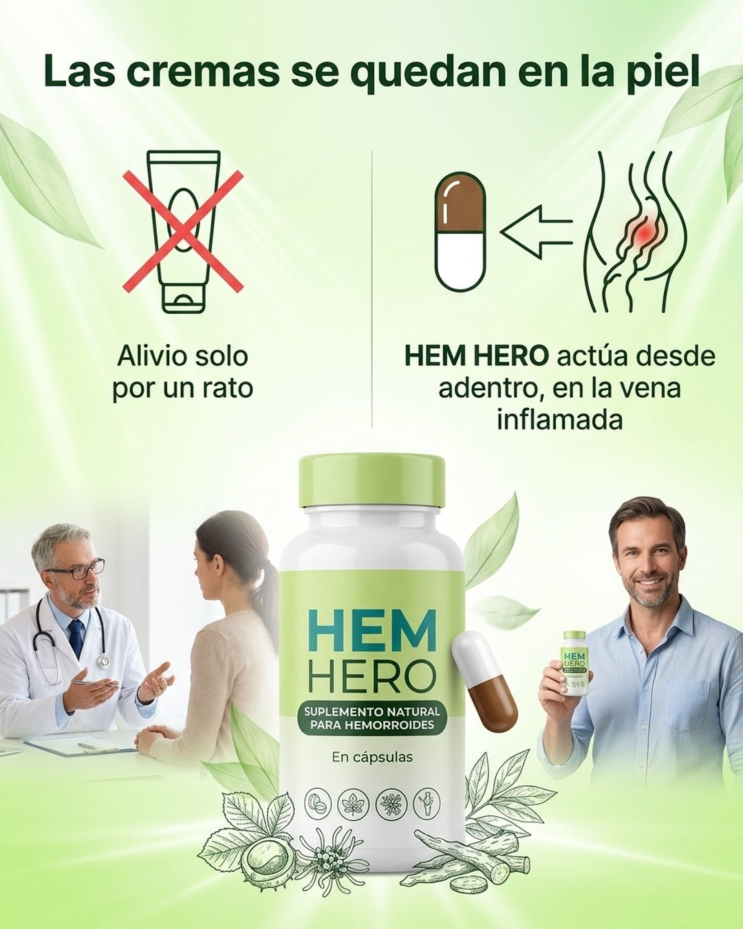 Las cremas se quedan en la piel; HEM HERO act&uacute;a desde adentro